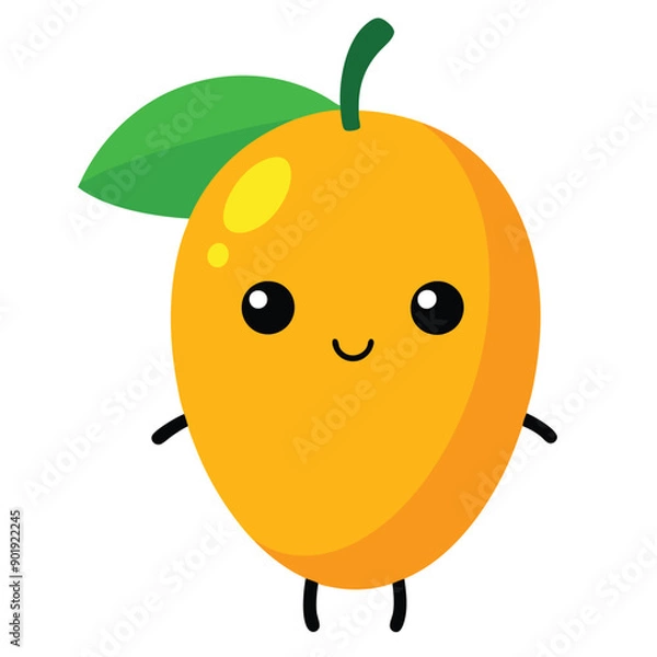 Fototapeta Mango  character, cartoon vector illustration 