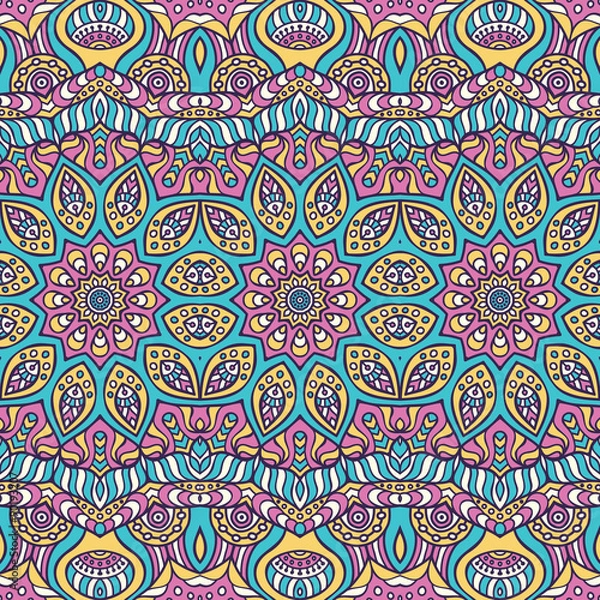 Fototapeta Ethnic floral seamless pattern