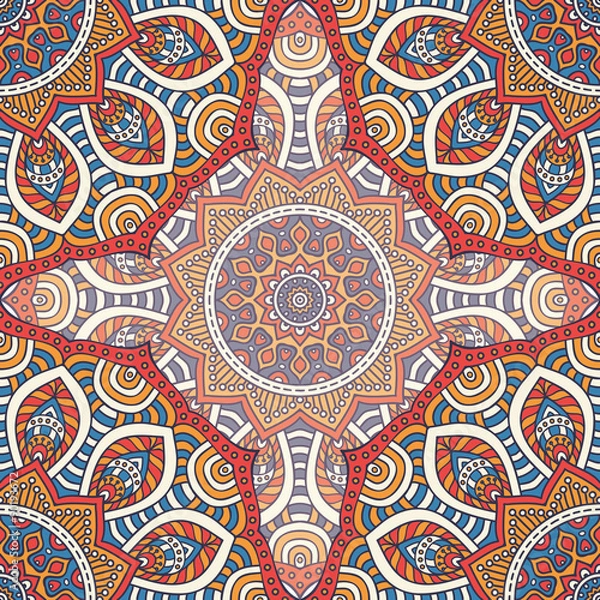 Fototapeta Ethnic floral seamless pattern