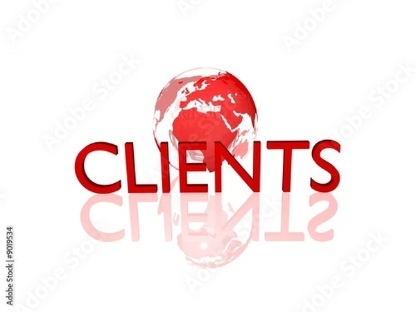 Obraz clients globe 3d