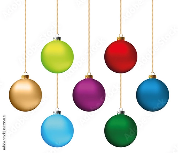 Obraz Christmas balls set