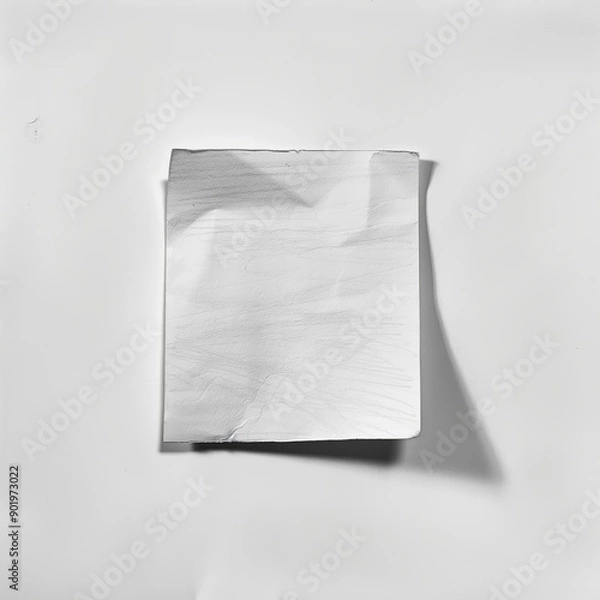 Obraz Crumpled Blank Sheet of Paper on a Surface