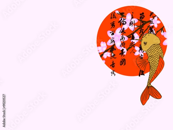 Obraz Koi fish background