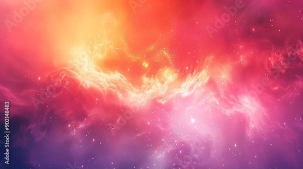 Fototapeta Liquid canvas of ultraviolet euphoria merging with jade tranquility