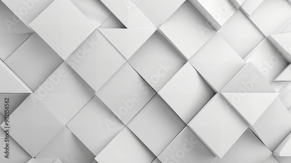 Fototapeta White cloth background abstract with soft shapes