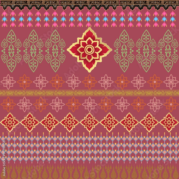 Obraz American Style Fabric Seamless Pattern Digital File,Fabric Pattern,Seamless Pattern