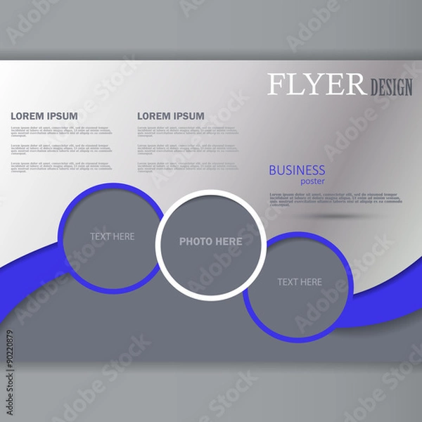 Obraz Vector horizontal flyer template. 