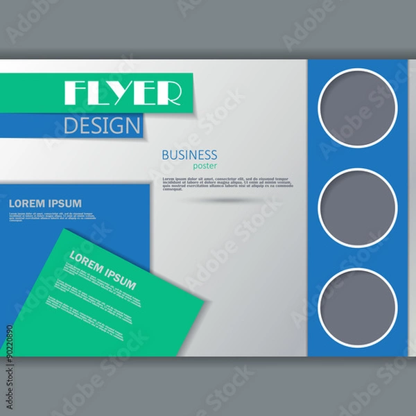 Obraz Vector horizontal flyer template. 