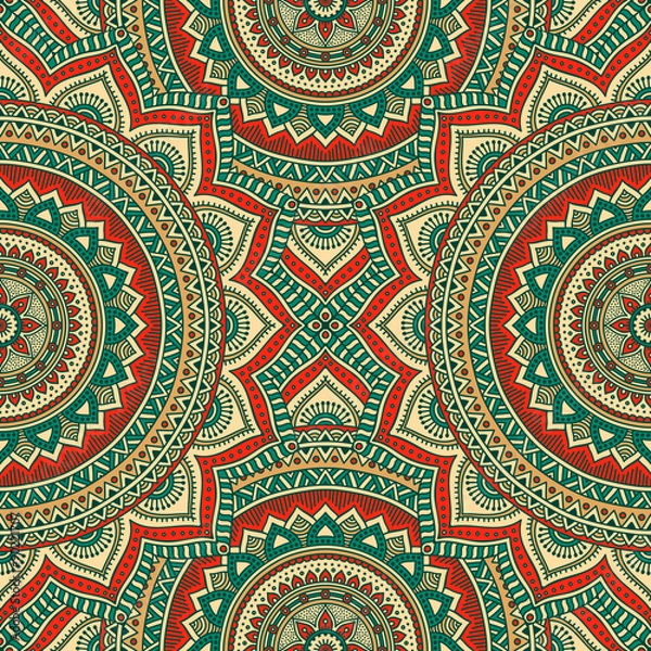 Fototapeta Ethnic floral seamless pattern