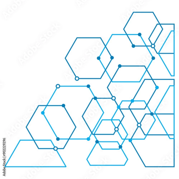 Fototapeta Hexagon Tech Corner
