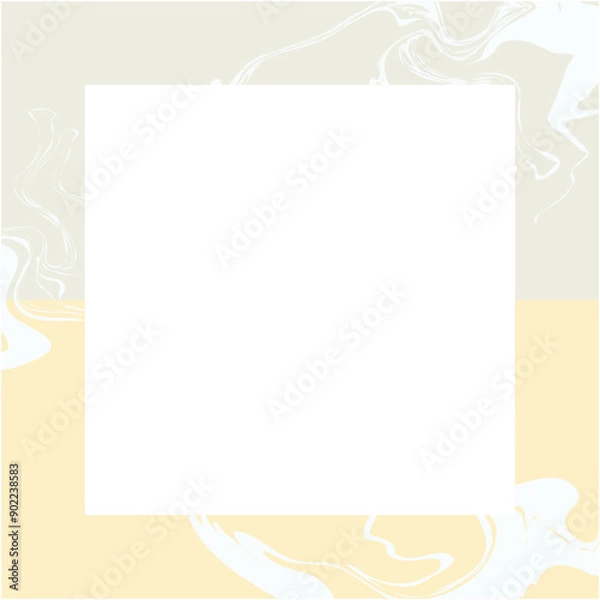 Fototapeta ナチュラルでお洒落な大理石風の背景フレーム