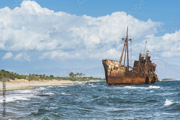 Obraz Old rustic big ship