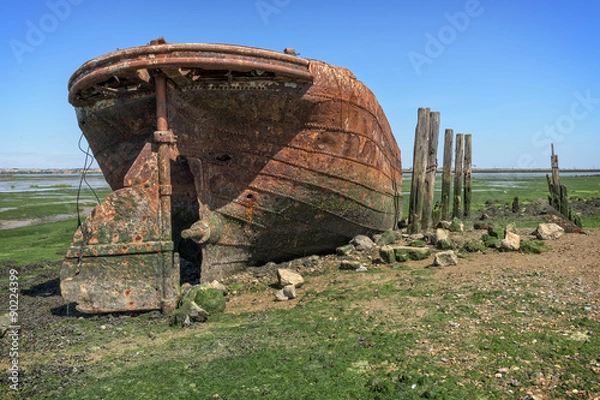 Fototapeta Old abandoned boat