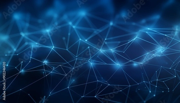 Obraz blue connection light shiny, technology, web, network