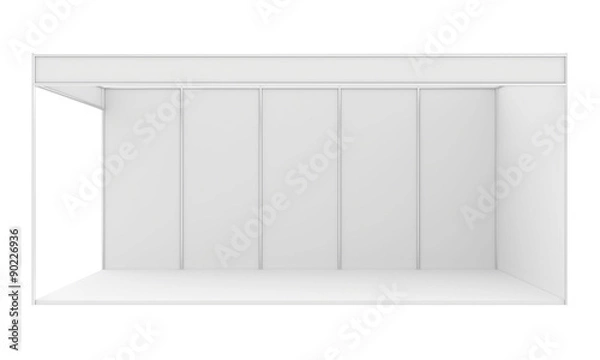 Obraz Blank exhibition stand. 3d render isolated on white background