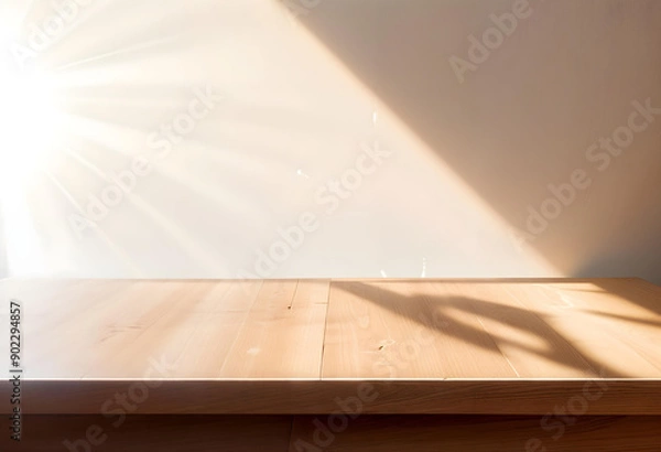 Obraz Sunlit Wooden Table