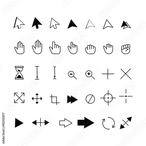 Obraz The Evolution of Mouse Pointer Icons
