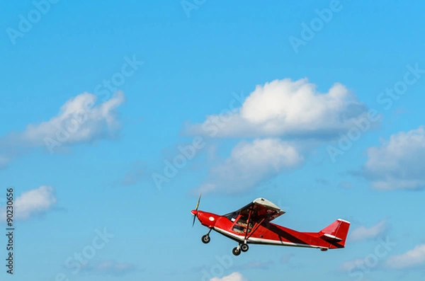 Obraz Small sport plane in air