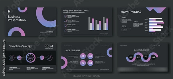 Obraz Business planning template and presentation slides design