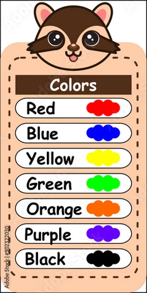 Fototapeta teach english to kids - english activities for kids - learn colors. Fun English Learning Activities for Kids