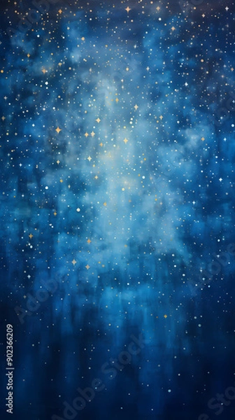 Fototapeta Digital technology sci-fi universe mechanical planet poster background with generative