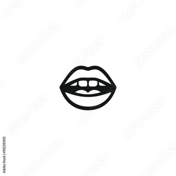 Obraz Mouth icon vector. EPS 10 editable vector