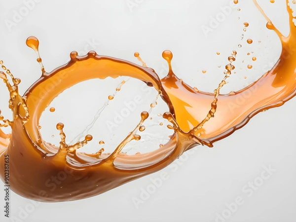 Obraz Indulgent Chocolate Splash with Creamy Waves
