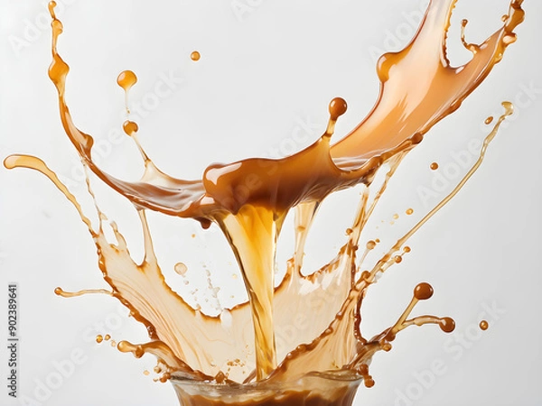 Obraz Flowing Chocolate Explosion with Rich Texture
