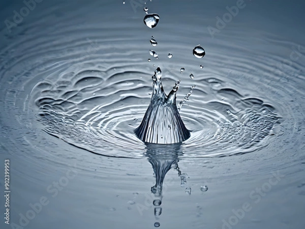 Obraz Water Drops Refracting Light