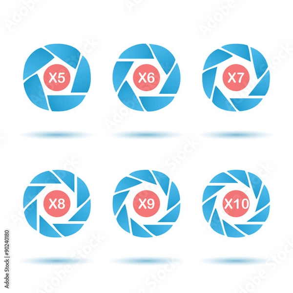 Fototapeta Аperture icon set