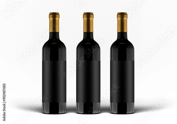 Obraz wine bottle and glass