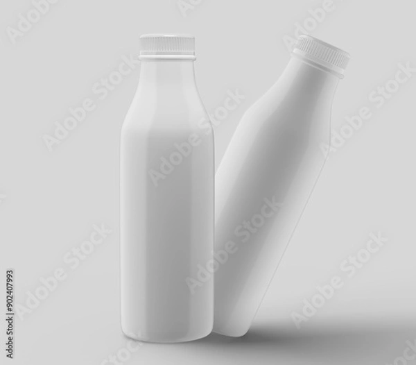 Obraz milk bottle isolated on white background