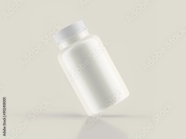 Fototapeta white plastic bottle isolated
