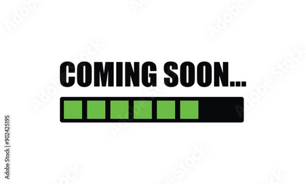 Fototapeta Coming soon loading. No image, coming soon page icon with background.