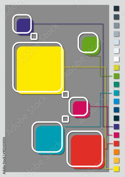 Fototapeta Layout Connections 3