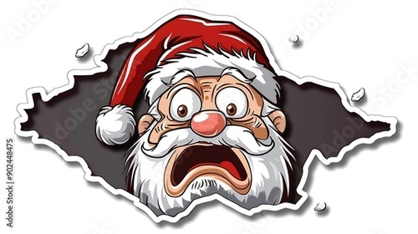 Obraz Angry Santa Claus Illustration