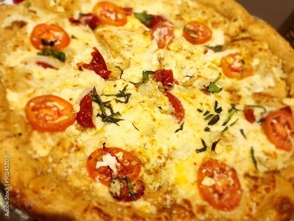 Fototapeta pizza on a plate