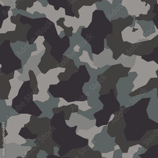 Fototapeta SEAMLESS GEOMETRIC PATTERN. Abstract camo. Excellent print for vinyl and decal. Vector illustration