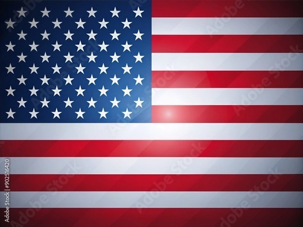 Fototapeta Simple, bold, and elegant US flag design with ample copy space, perfect for Independence Day celebrations, patriotic-themed projects, and national pride expressions.