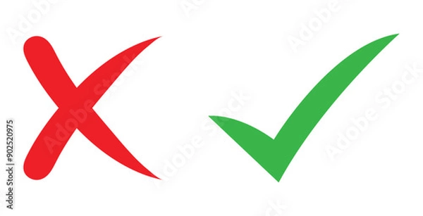Obraz false and true vector sign