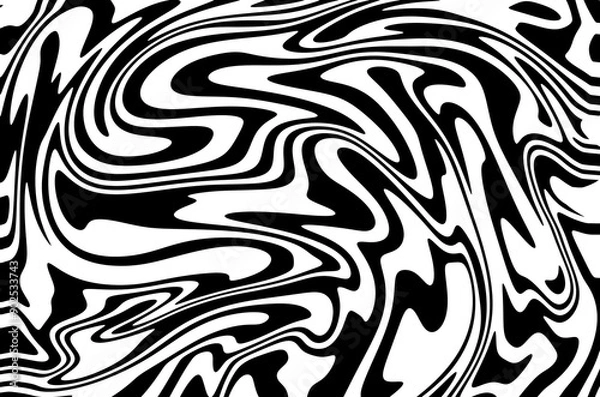 Obraz Black and white painted pattern