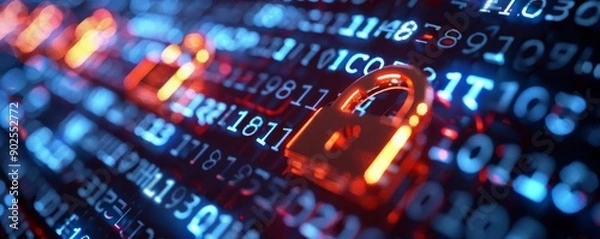 Fototapeta Secure digital administration, authorization management, confidential data handling