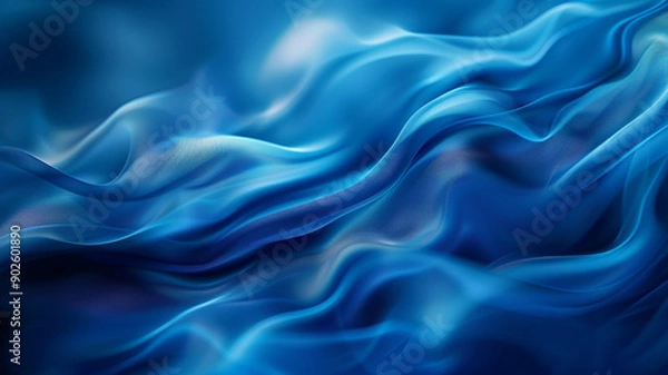 Obraz Blue, abstract, wavy, background Perfect for elegant presentation, web banner, poster	