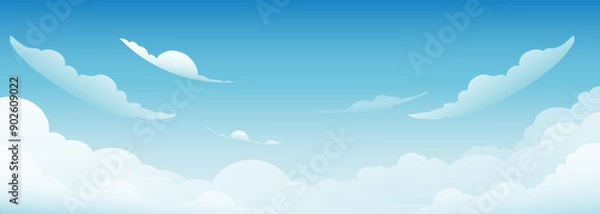 Fototapeta blue sky and clouds background	