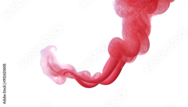 Obraz Red smoke transparent background