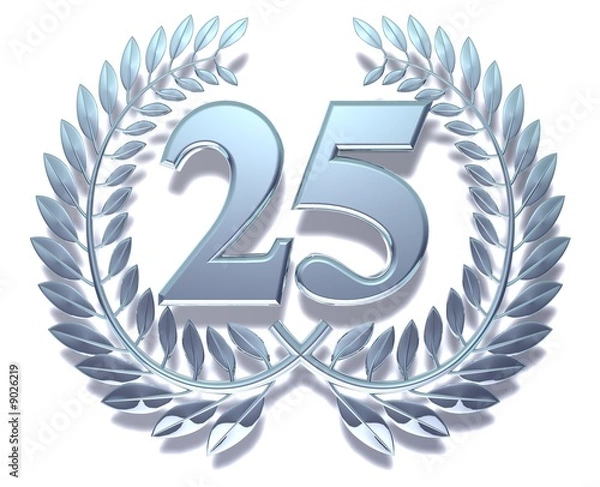 Fototapeta Silber Fünfundzwanzig