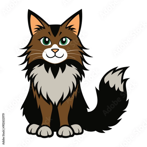 Fototapeta Persian cat - isolated vector illustration