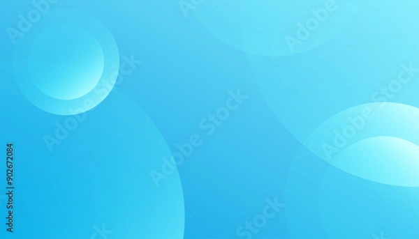Fototapeta Abstract blue color background. Dynamic shapes composition. Vector illustration