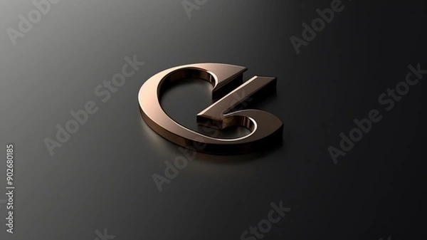 Fototapeta A sleek business logo featuring a unique abstract mark with sharp geometric shapes, captured in high-definition. 
