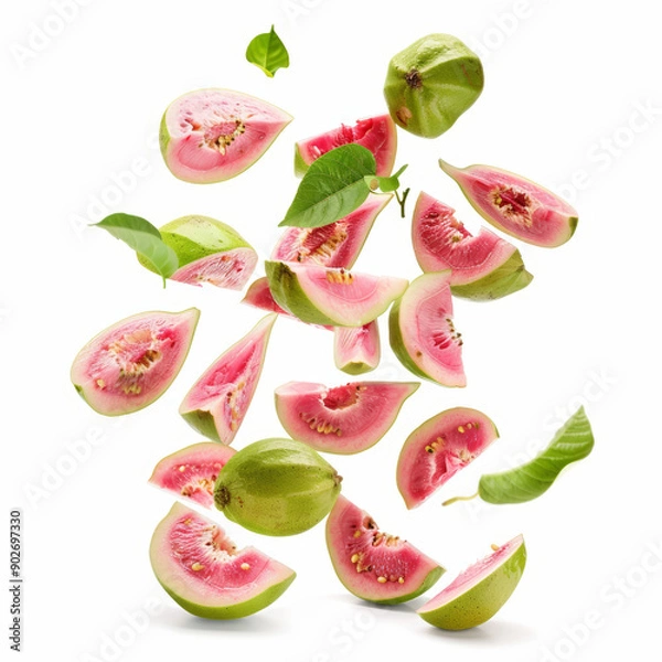 Fototapeta Falling_guava_slices
